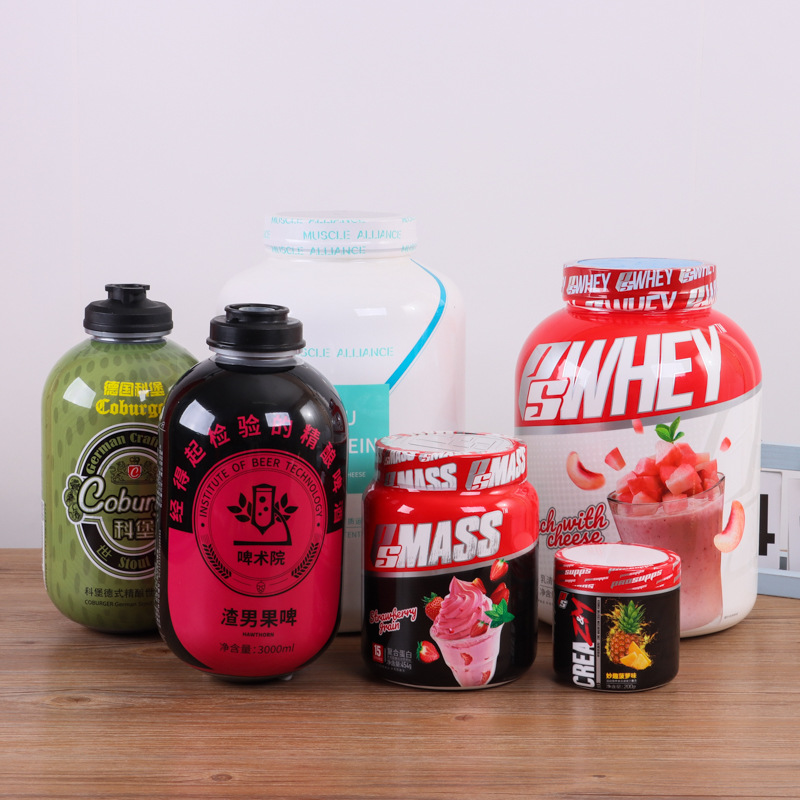 大桶包装膜定 制热收缩塑料标签支持印logo pet热收缩膜标签印刷