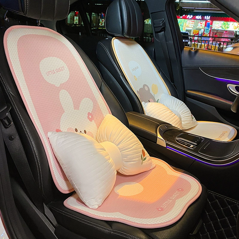 Подушка для сиденья автомобиля Летний Прохладный коврик Автомобильный коврик Ледяной шелк Подушка для сиденья Кибер-знаменитости Богиня Четыре сезона Универсальная летняя подушка для сиденья