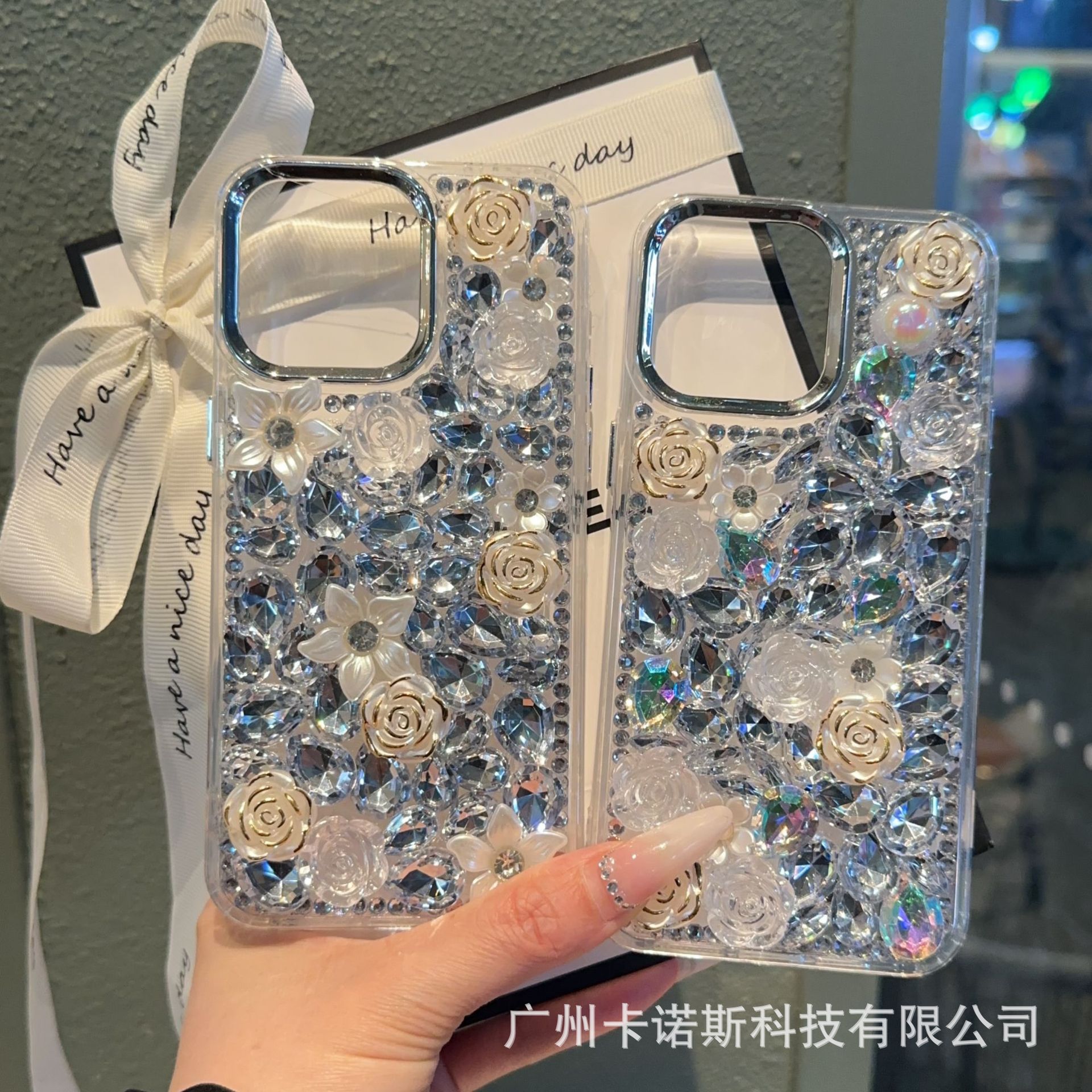 Beautiful Diamond-Encrusted Rose Suitable for Redmi Note9S/Xiaomi 13 Flower Redmi Note14 Luxury K80Pro