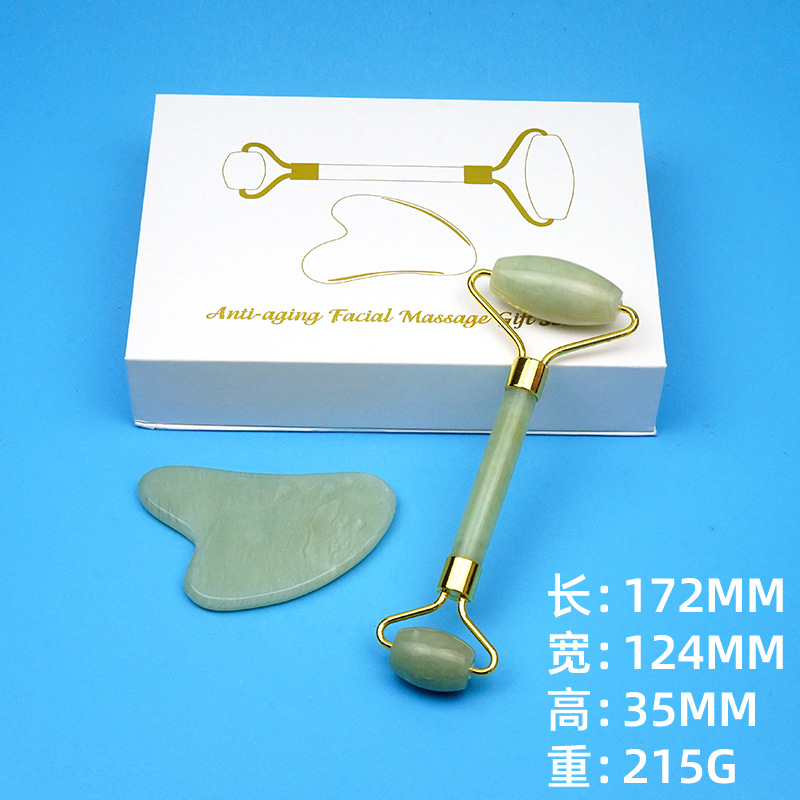 Fábrica al por mayor salón de belleza cuerpo entero espalda raspado masaje cara ojo Jade rodillo raspado tablero combinación traje