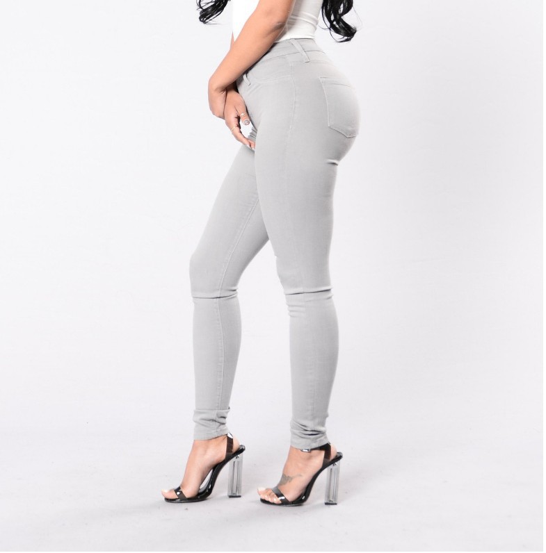 Jeans, Skinny Pants Pants Type High Elasticity Elasticity Women's Daily Streetwear Gradient Color Full Length Washed Jeans Skinny Pants