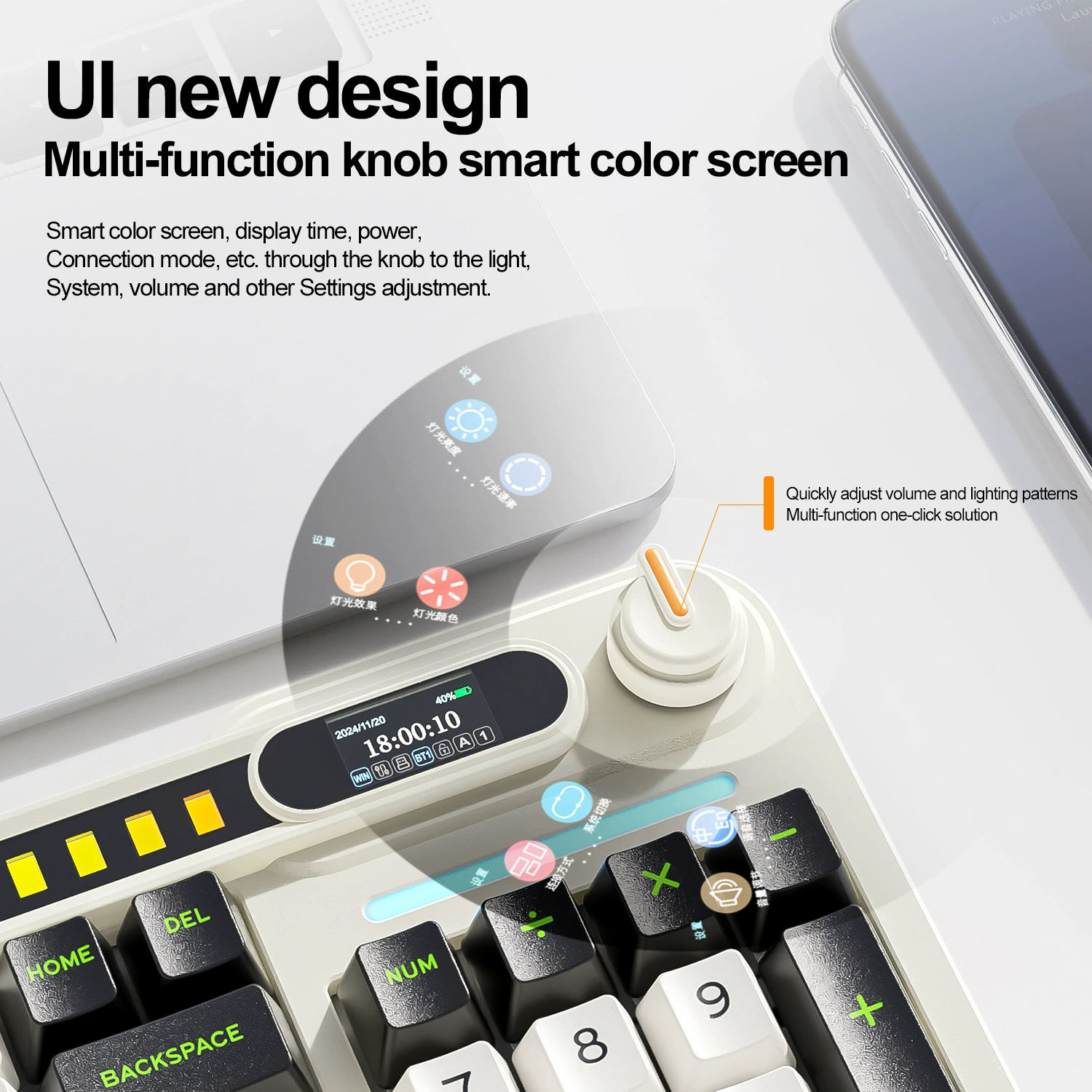 Smilang MK98 трехрежимная кастомная механическая клавиатура RGB иностранные языки русский тайский испанский арабский