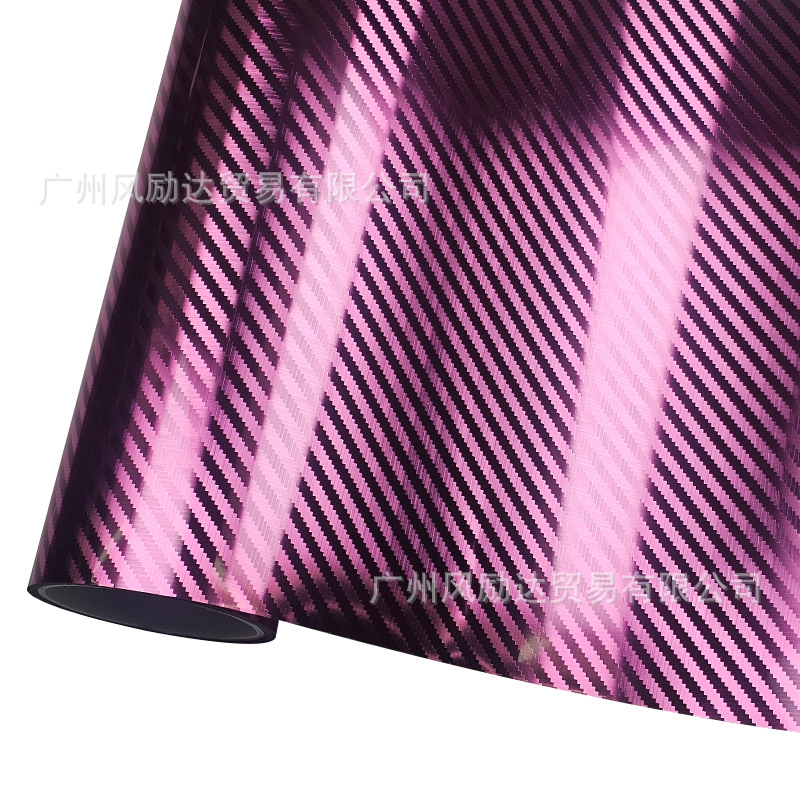 Cross-Border New Product Pet Forged Pagani Pattern Carbon Fiber 6D Electroplated Metal Red Gold and Silver Sticker Rearview Mirror Film