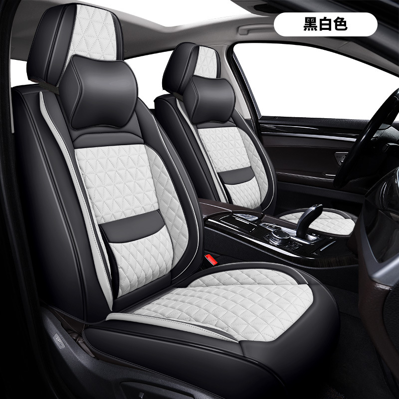 Four-Season Universal Car Seat Covers for Five-Seater Cars, Luxury Seat Covers, Breathable Linen Car Seat Cushions, Decorative Pads
