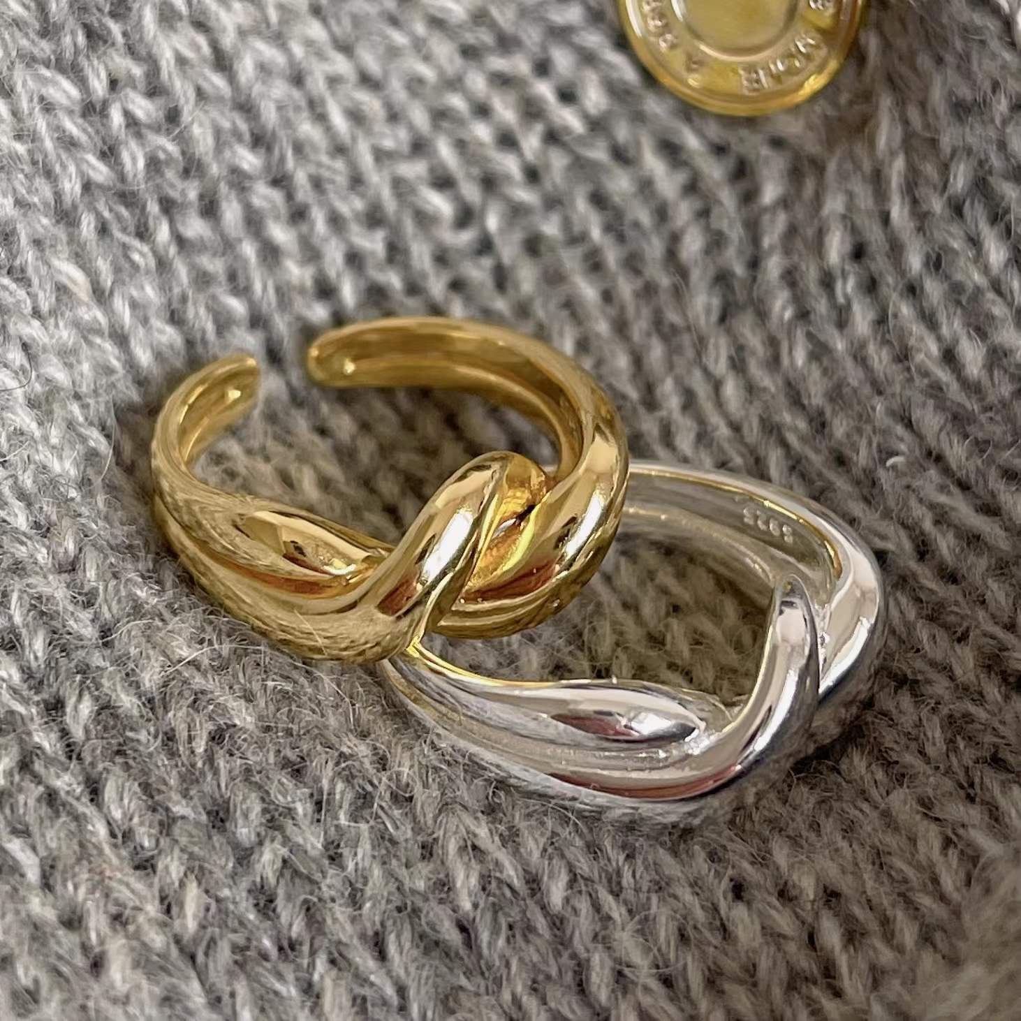 Twist Pattern 925 Sterling Silver Twist Rings