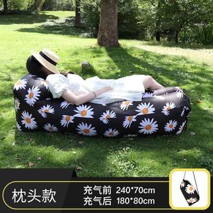 Music Festival Influencer Outdoor Lazy Inflatable Sofa Bed Air Mattress Portable Thickened Folding No-Pump Nap