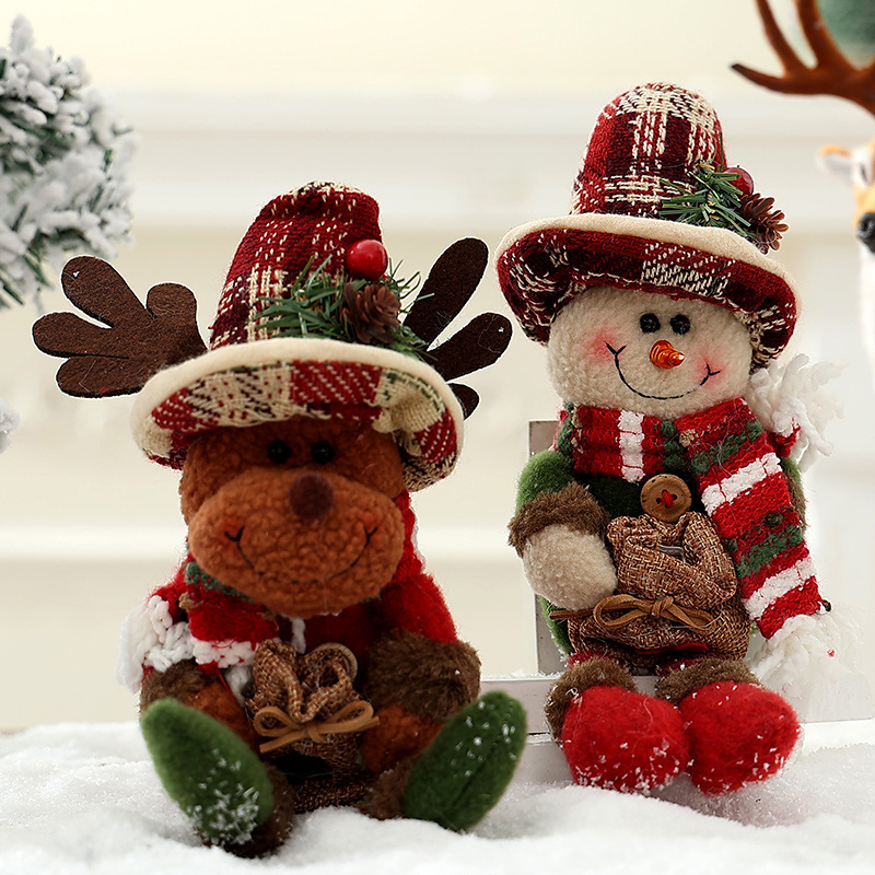 Christmas decoration supplies cartoon doll small pendant new snowman old man doll party atmosphere decoration decoration