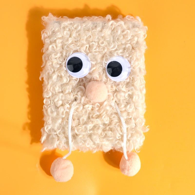 Regalos creativos de peluche A6 páginas de color cuaderno de mano de cabello largo monstruo de peluche cuaderno creativo tendencia diario al por mayor