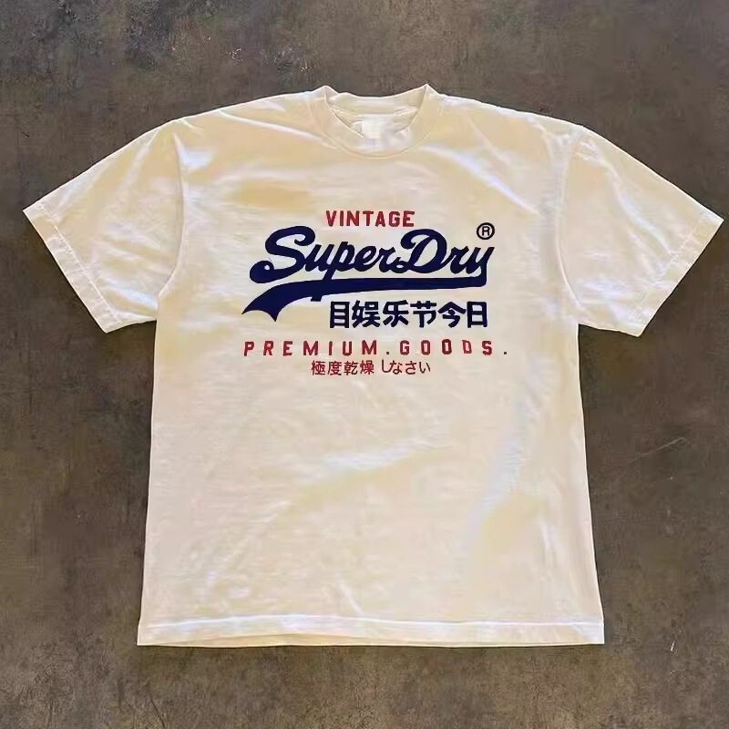 Cross-border men's pure cotton T-shirt with vintage Japanese logo graphic, new arrival 2026, casual in stock Cross-border men's pure cotton T-shirt with vintage Japanese logo graphic, new arrival 2026, casual in stock