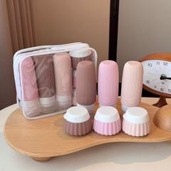トラベルシリコン詰め替えボトルセットマルチカラーアウトドアトラベル6イン1シリコンスキンケア製品クリーム詰め替えボトルセット