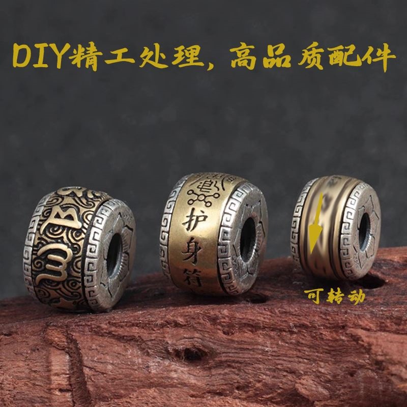High-quality ancient Xizang silver, rotatable and non-fading DIY beads, barrel beads, spacer beads, Xizang-style cultural craft bracelet accessories