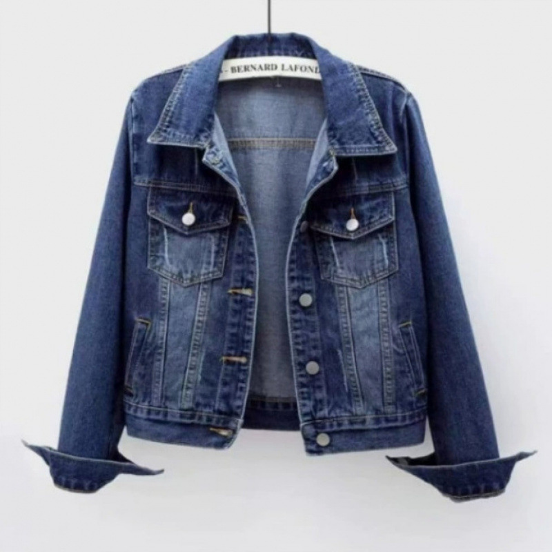 In-Stock 2026 Spring and Autumn New Korean Style Denim Jacket for Women, Long-Sleeve Hooded Jacket, Short Student-Style Top for Women In-Stock 2026 Spring and Autumn New Korean Style Denim Jacket for Women, Long-Sleeve Hooded Jacket, Short Student-Style Top for Women