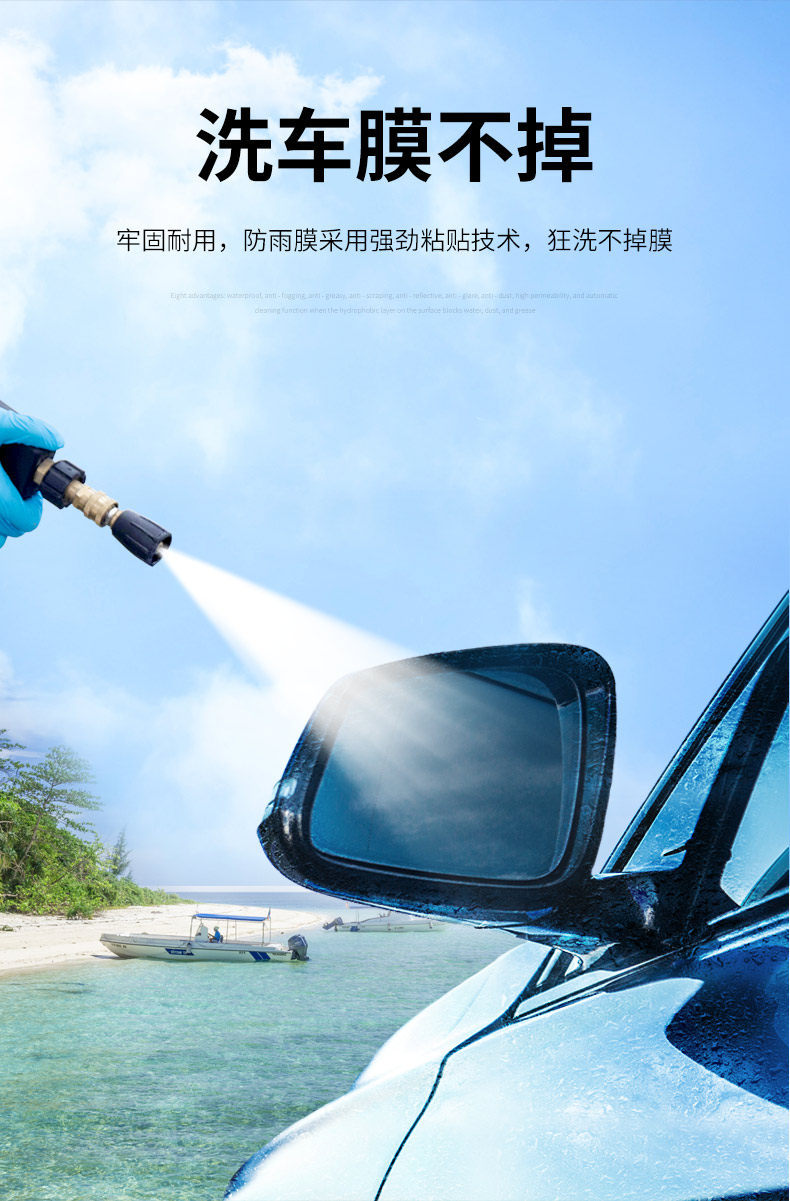 Anti-Glare Stickers for Cars, Reflective Anti-Dazzle Film, Full-Screen High-Definition Waterproof Rearview Mirror Anti-Fog and Anti-Rain Film