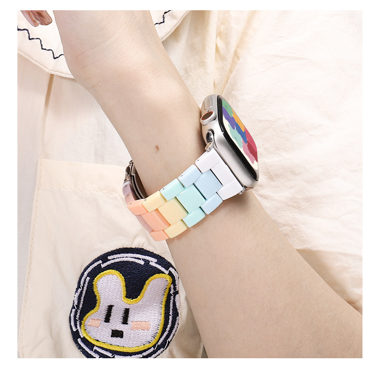 45g Weight Watch Strap Classification Arylic Material Solid Color Pattern Retro Style Retro Solid Color Watch Strap 5