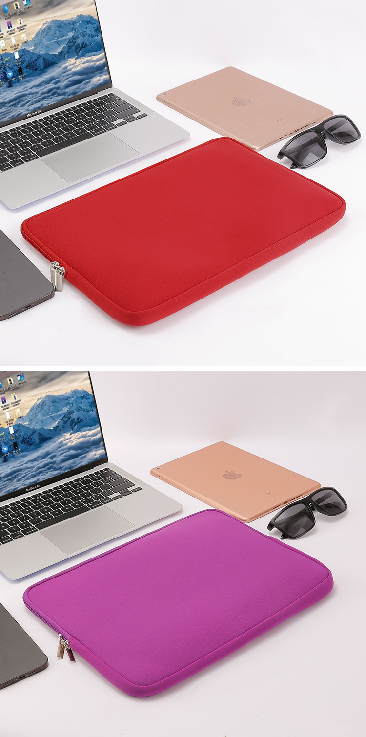 Factory in-stock small-batch wholesale customization of LOGO diving material neoprene rubber zipper notebook computer inner liner bags undefined