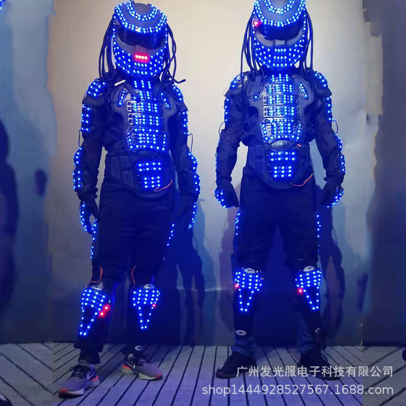 LED Iron Blood Warrior Glowing armor colorful different shape…