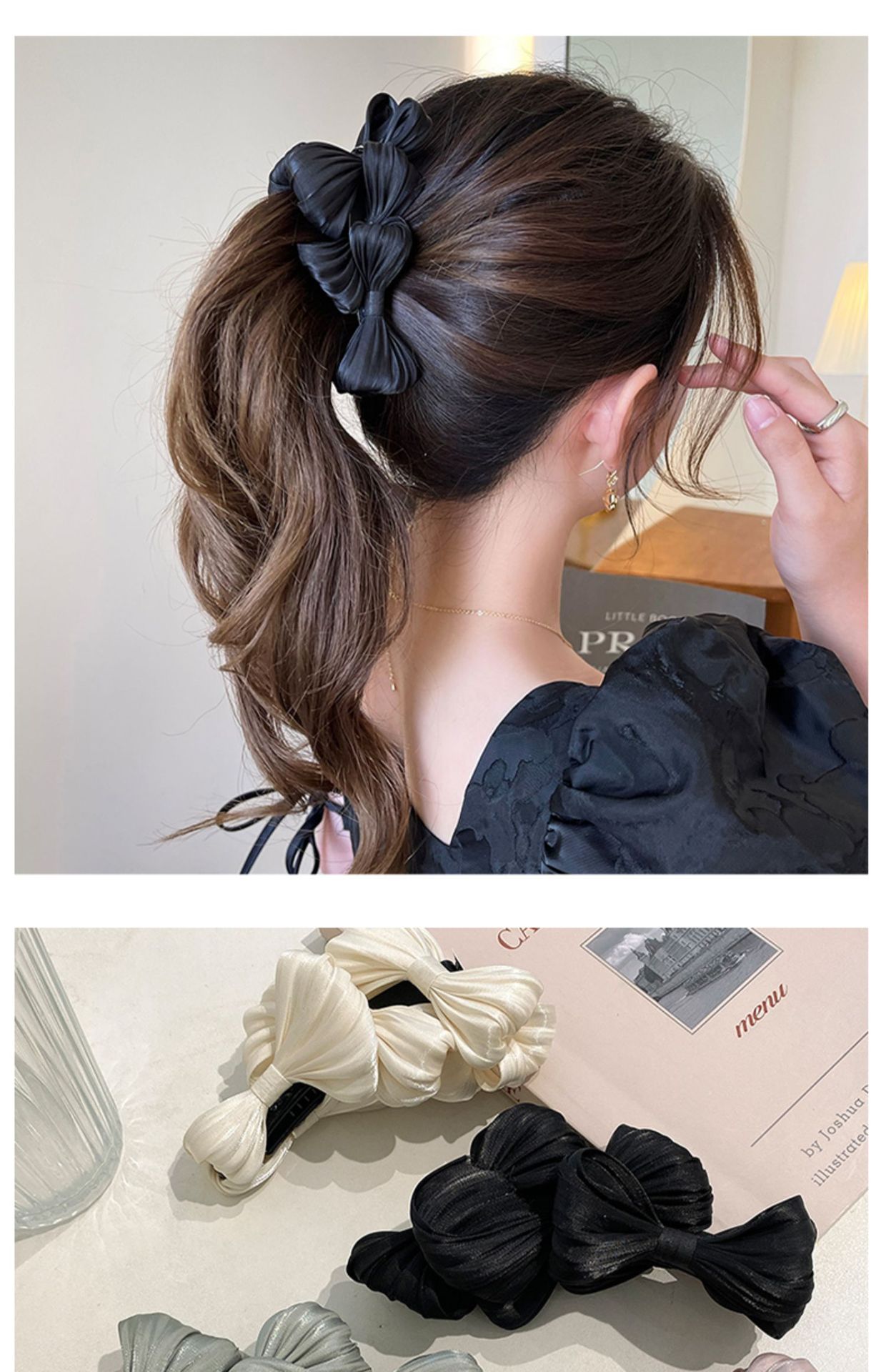Women's Elegant Sweet Bow Knot Cloth Handmade Hair Clip display picture 7