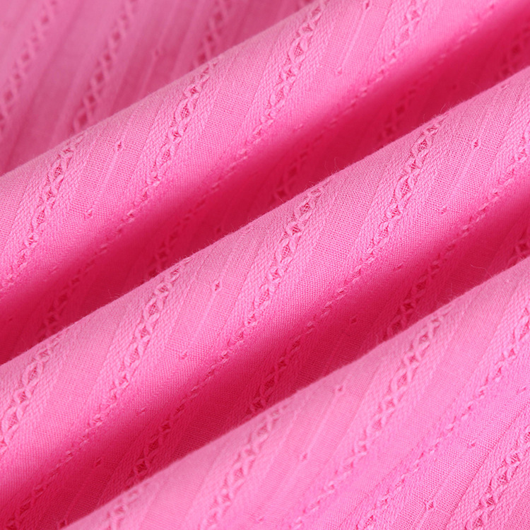 Verano al por mayor textiles orgánicos de color sólido 100% algodón jacquard tela