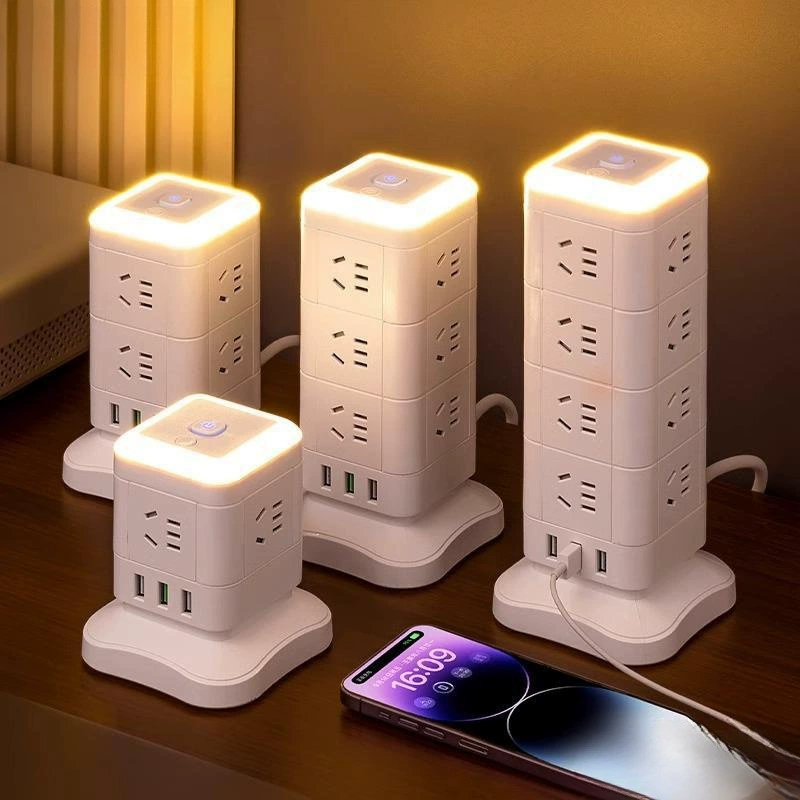 Настольная розетка, вертикальная розетка Magic Cube, панель с несколькими отверстиями и зарядной полосой, многофункциональная розетка, многофункциональная вилка, оптовая продажа, национальный стандарт