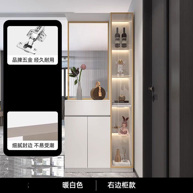 入户玄关柜鞋柜一体靠墙正对门客厅酒柜玻璃门屏风隔断实木玄关柜|undefined