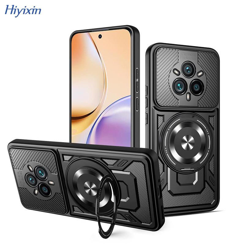 适用OPPO A5X优甲360旋转支架手机壳Realme14Pro无线充磁吸保护套