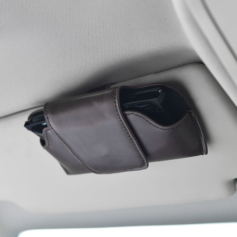 Car-Mounted Glasses Holder, Glasses Case, Car Sun Visor Storage Clip, Multifunctional Sunglasses Holder, Advanced Driver's Accessory