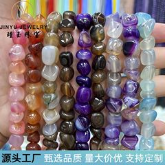 対外貿易の瑪瑙は形の大きい粒の不規則な砂利の散珠の半製品のdiyのアクセサリの部品の現物の卸売りに従います。