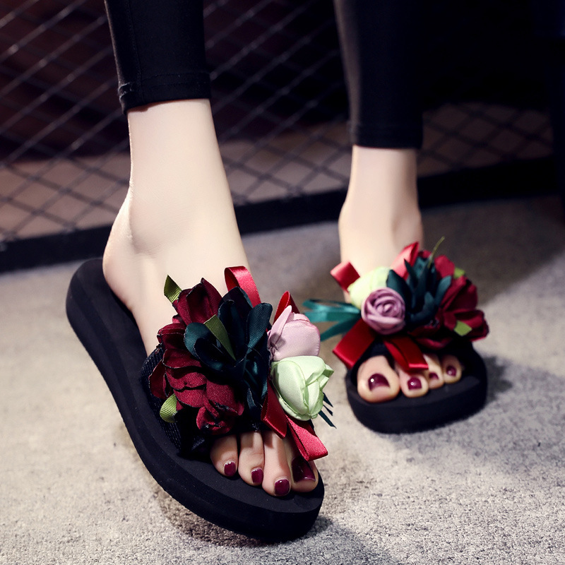 3cm 큰 새싹 빨간색 슬립온