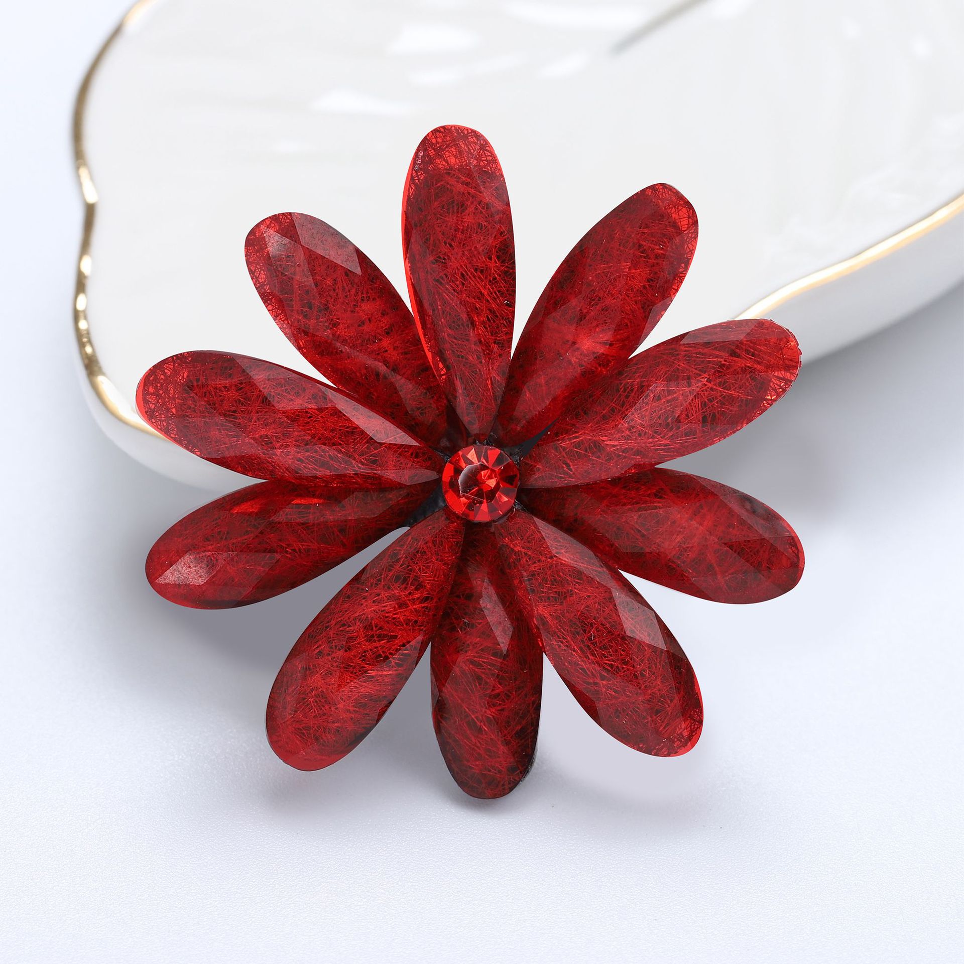 17g Weight Acrylic Inlay Material Brooches Classification Casual, Holiday, Banquet Occasion Alloy Material Flower Pattern All Seasons Season Women's Gender Inlay Design Simple Style Style Simple Style Pin Flower Alloy Inlay Acrylic Women's Brooches 27