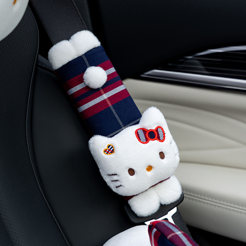 New Cute Cartoon Hellokitty Kt Cat Car Sofa Headrest Plush Home Pillow Cushion Waist Pillow