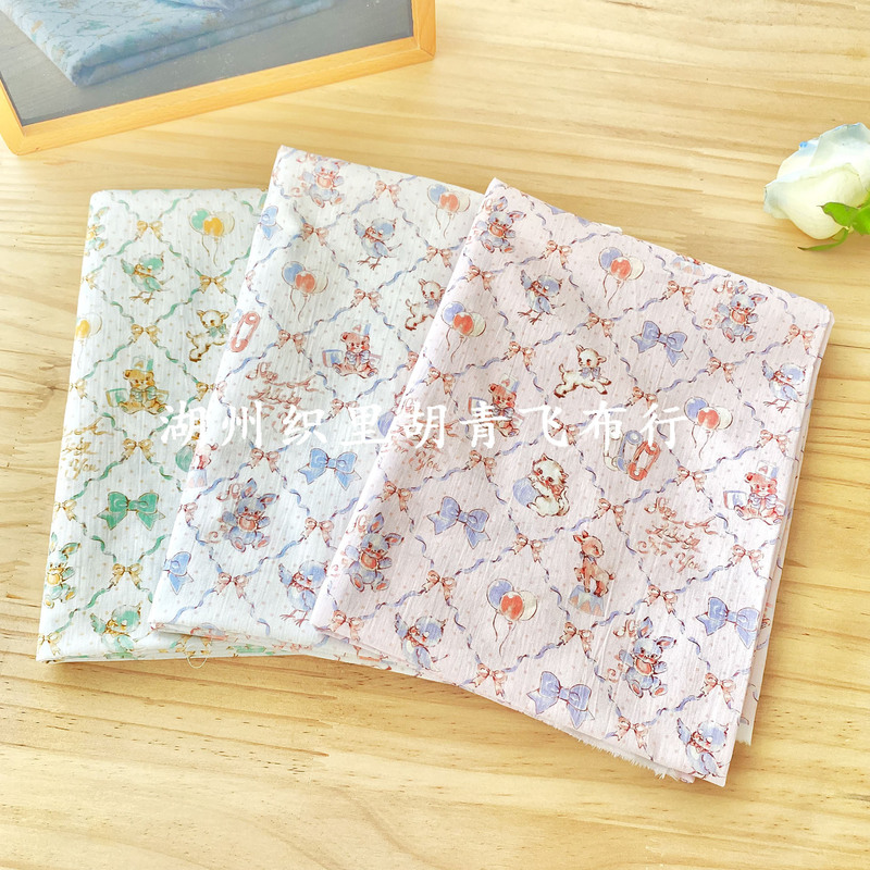 40 pieces of cotton digital printing fabric elk rabbit bow flower cloth women's clothing dress pajamas bag