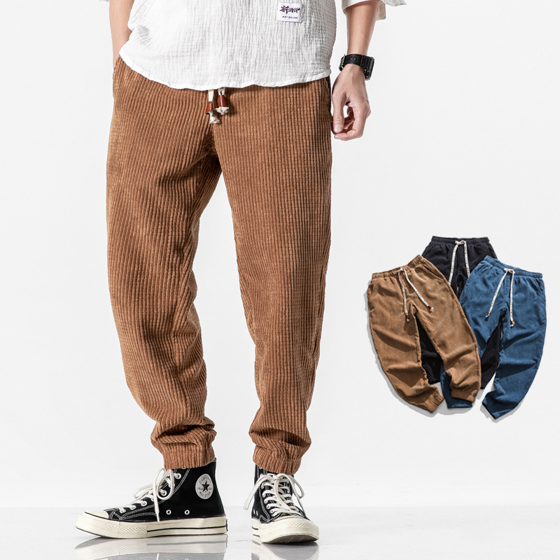 corduroy Japanese trousers for leisure