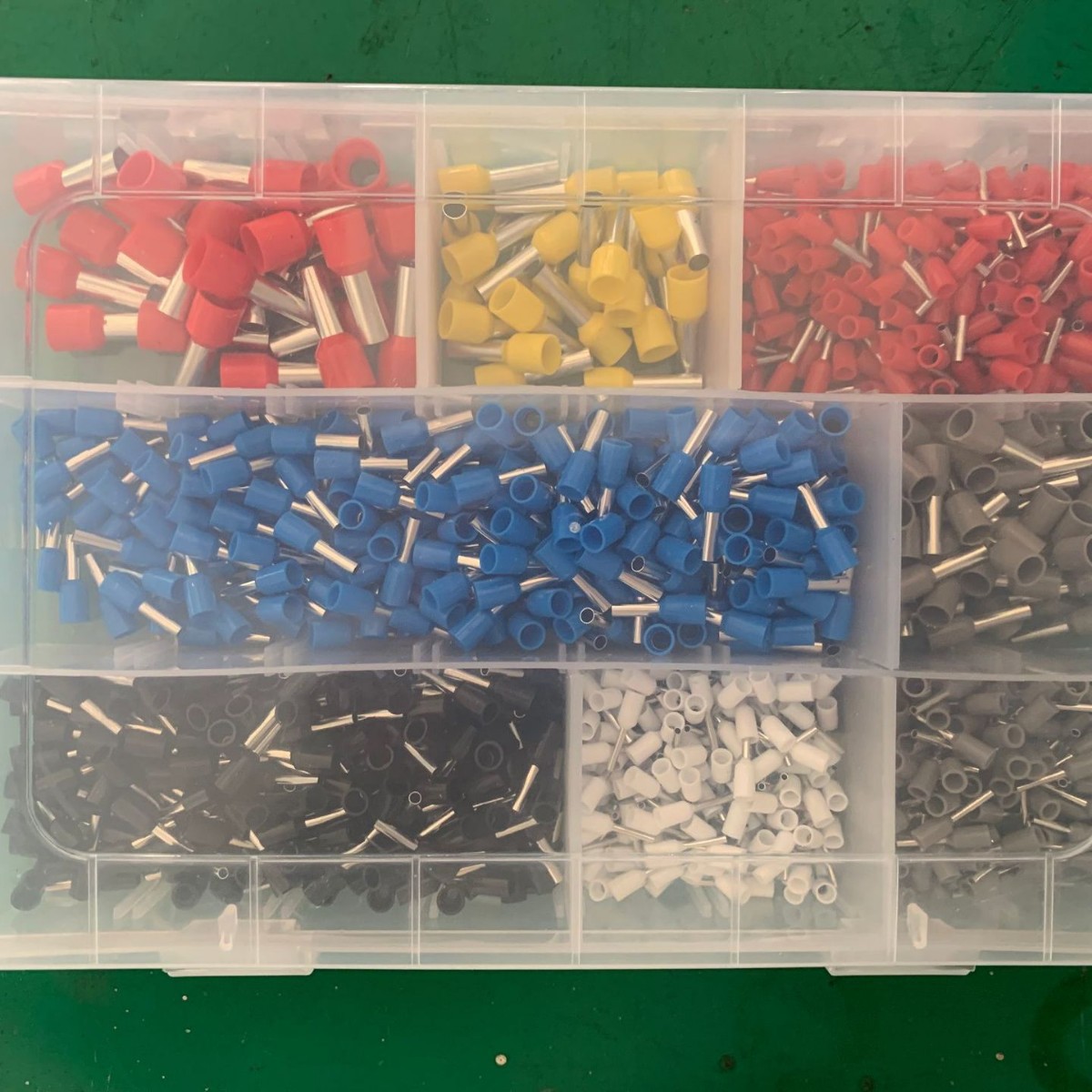 1200pcs盒装管形预绝缘端子E型管铜管制盒装 可配套压线钳