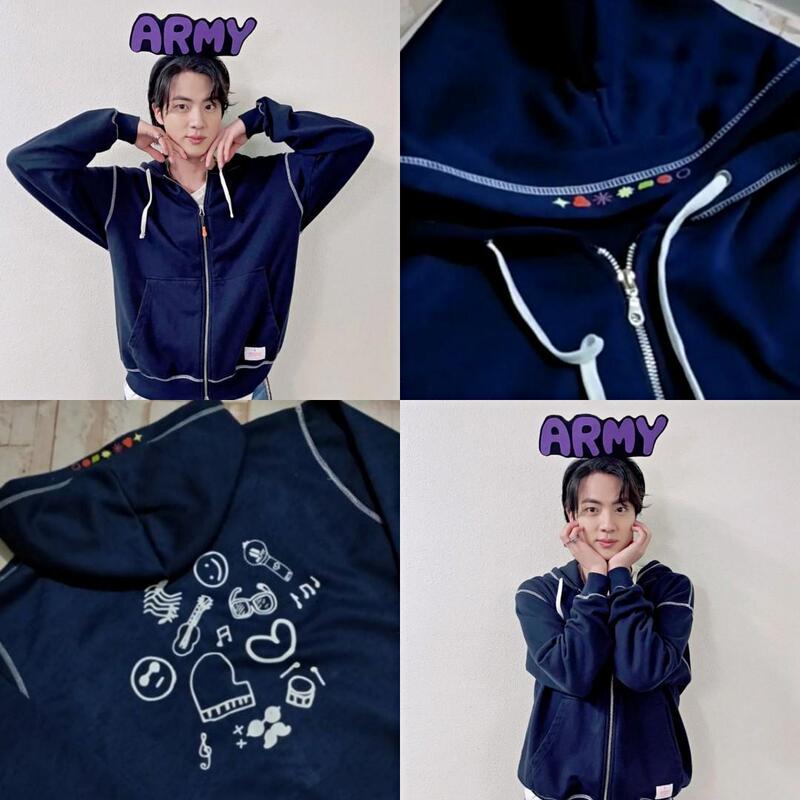 Las Vegas Concert Navy Blue Zipper Hoodie Youth Group Official Peripheral Same Style Zipper Hoodie