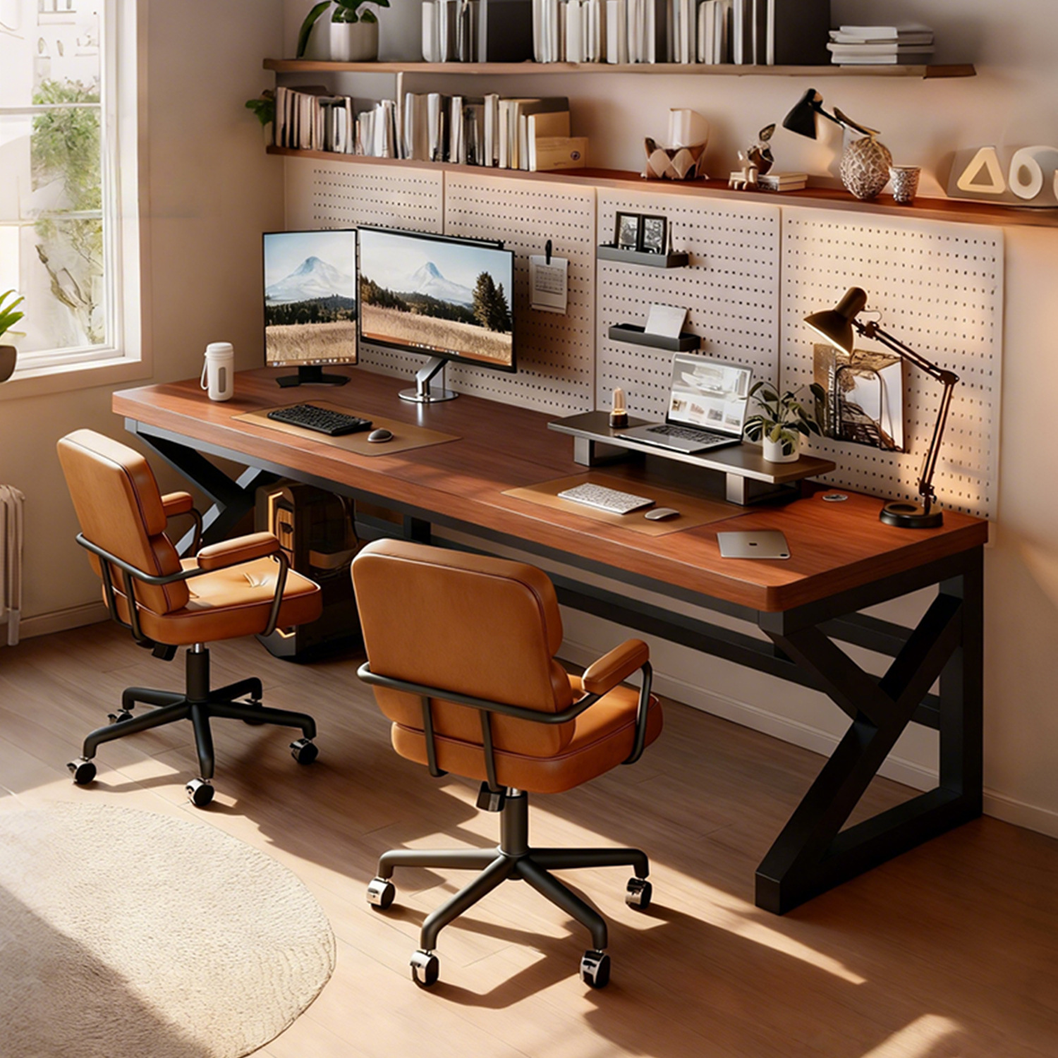 Escritorio de madera maciza sala de estar tabla larga tabla 2025 nuevo escritorio de estudio pareja escritorio de oficina escritorio de computadora casera doble
