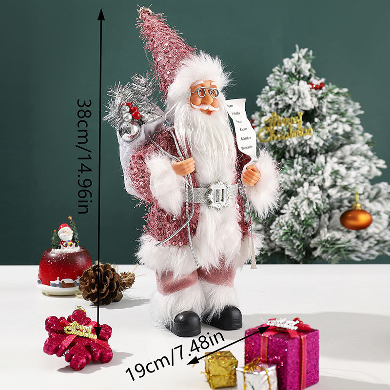 Fabricantes para DIBUJOS ANIMADOS paño felpa Santa Claus muñeca colgante adornos juguetes Navidad decoraciones