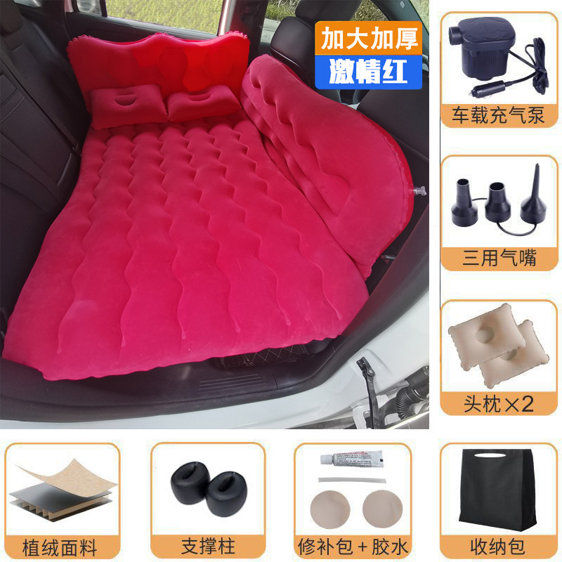 車のインフレータブルベッドsuv自動車通用折りたたみ厚い植毛後列専用横になることができます。|undefined