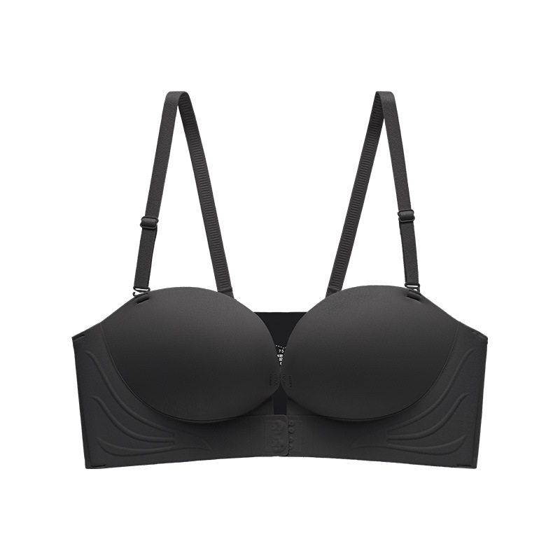 貧乳女性向けストラップレス下着、プッシュアップ＆拡大、滑り止めサスペンダースカート、特別な胸元ボタン、シームレスインビジブルブラ|undefined