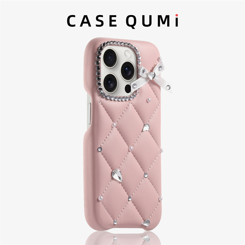 レーザー白菱格子縞ドリル蝶ネクタイリンゴ16携帯電話ケース新型iphone16セット16promax転倒防止|undefined