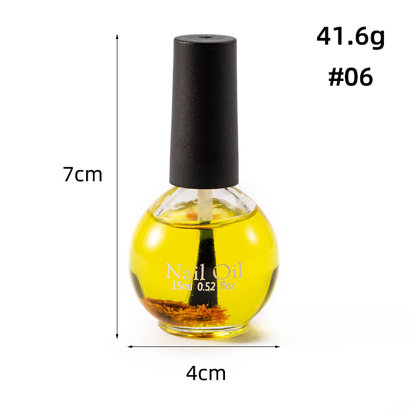 Concubina de uñas aceite de Nutrición de flores secas 15ML Cuidado del borde de las uñas Aceite hidratante anti-púas aceite de Nutrición de flores secas