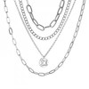 Necklace hip-hop style, metal long chain for key bag  suitable for men and women, European style