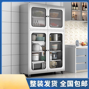 304 Thickeneded Stainless Steel Kitchen Cabinets Home Kitchen Cabinets Mesh Door Sideboards Storage Cabinets Pots Storage Cabinets