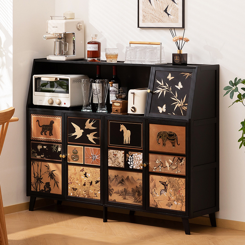 Kitchen Sideboard, Household Cabinet Storage Rack, Multi-Functional Organizing Rack, Multi-Layer Spice Rack, Living Room Storage Rack