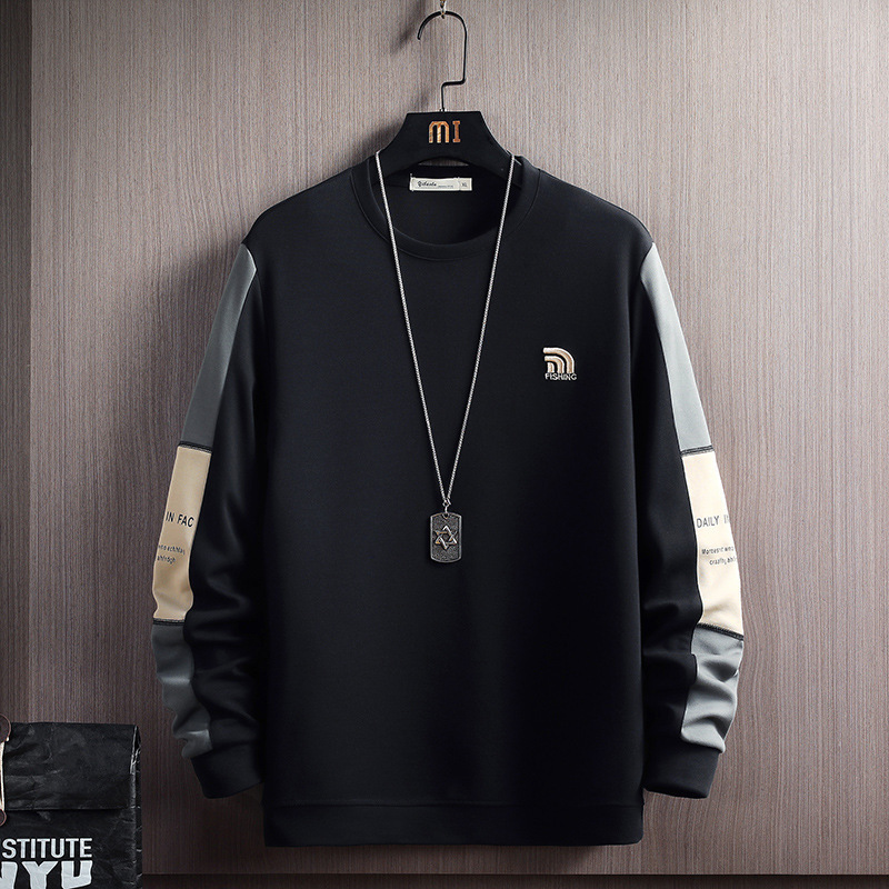 Free Shipping Men's Round Neck Sweater Spring and Autumn New Loose Top Clothes Autumn Fashion Brand Casual Base Shirt Sports Guard