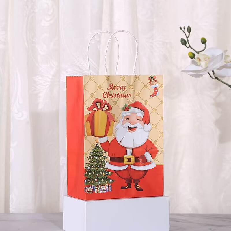 越境新品クリスマスギフトバッグ漫画クリスマスプレゼント包装袋クリエイティブ祭りパーティー手提げショッピングバッグ|undefined