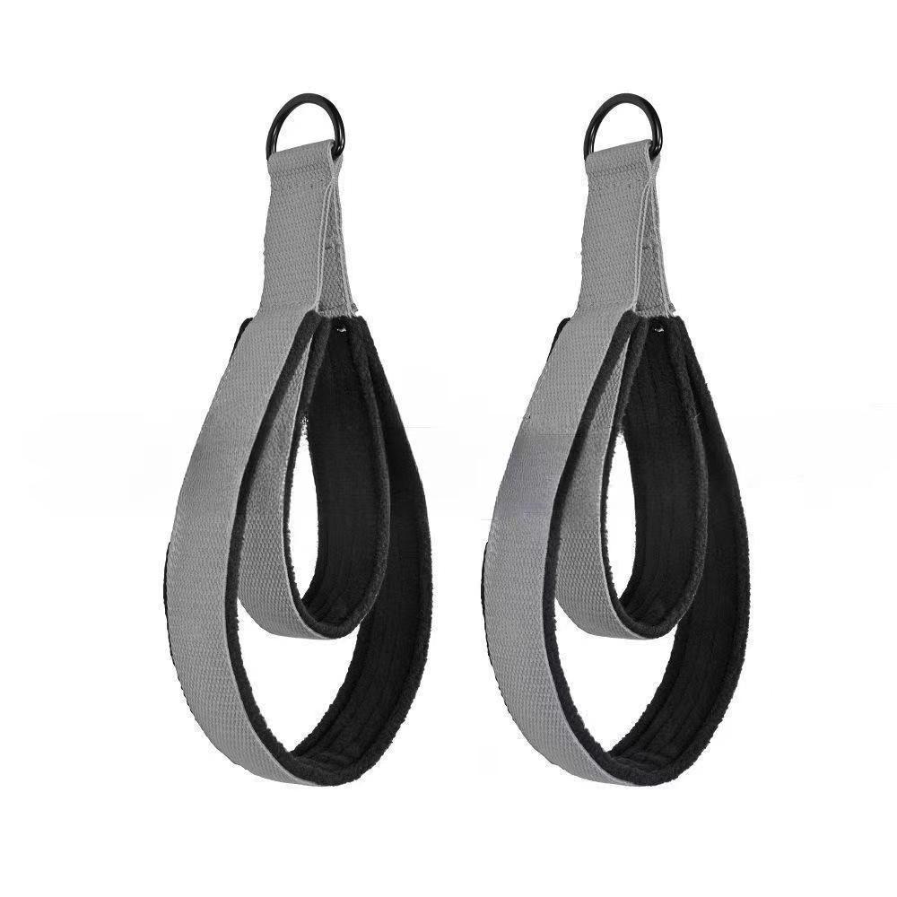 1 pair of gray cotton black rings