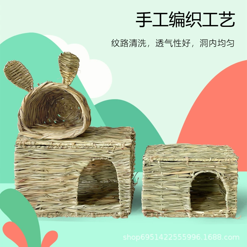 Гнездо для травы гнома кролика Шиншилла голландская свинья ручное травяное гнездо четыре сезона тепло зимой и прохладно летом спальный домик зоотовары