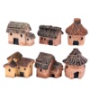 Moss micro -landscape ornaments 6 thatched house house resin small house creative crafts Zakka wind