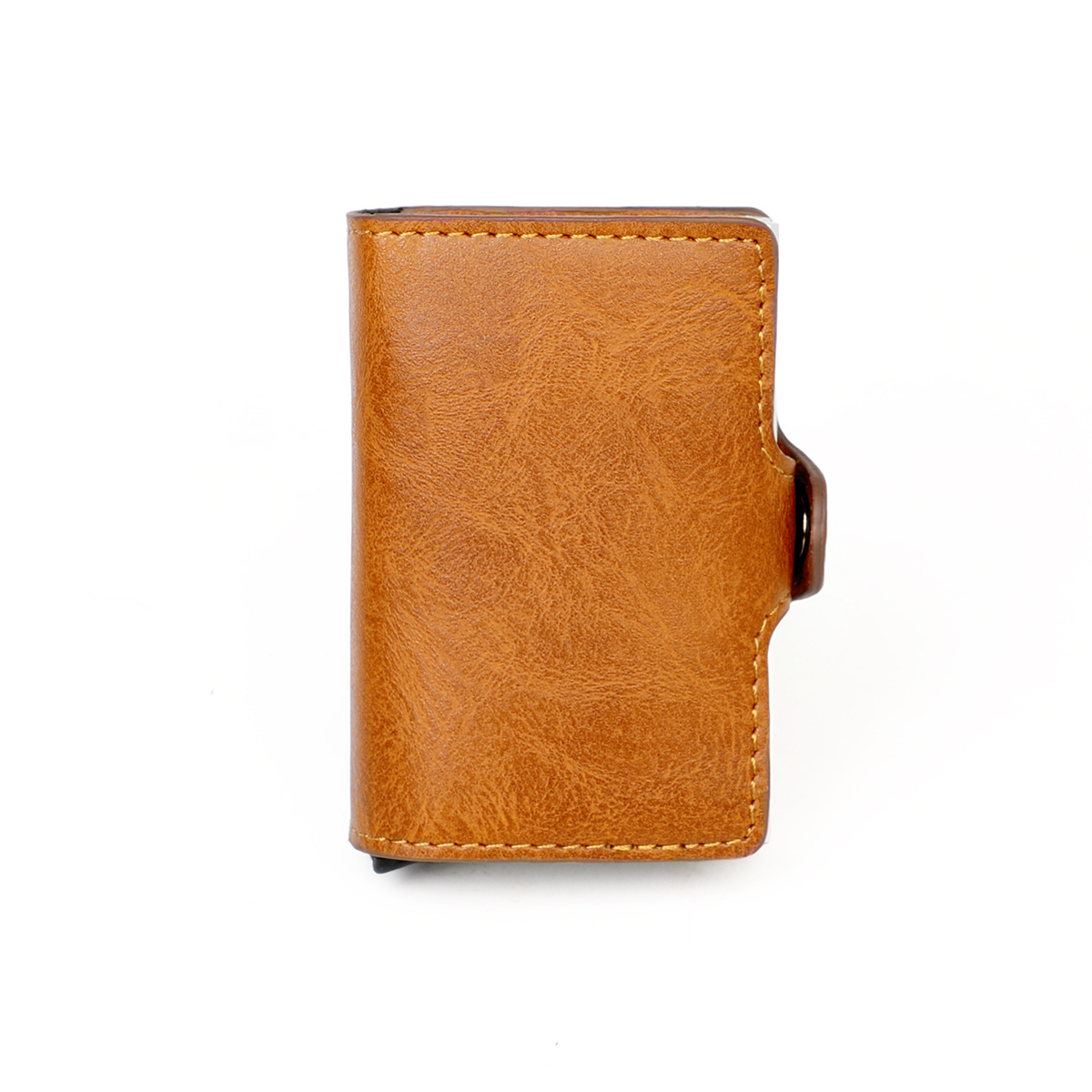 Nuovo portaoggetti antifurto in alluminio con clip per portafoglio USD da uomo e da donna, custodia per carte a doppio strato_voghion.com