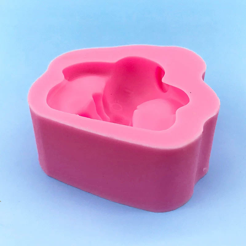 Cartoon flying elephant, silicone mold, acrylic fondant for photo sessions, handmade, ice cream